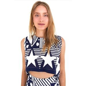 NWT Farm Rio Cowrie Shell Open Back Top